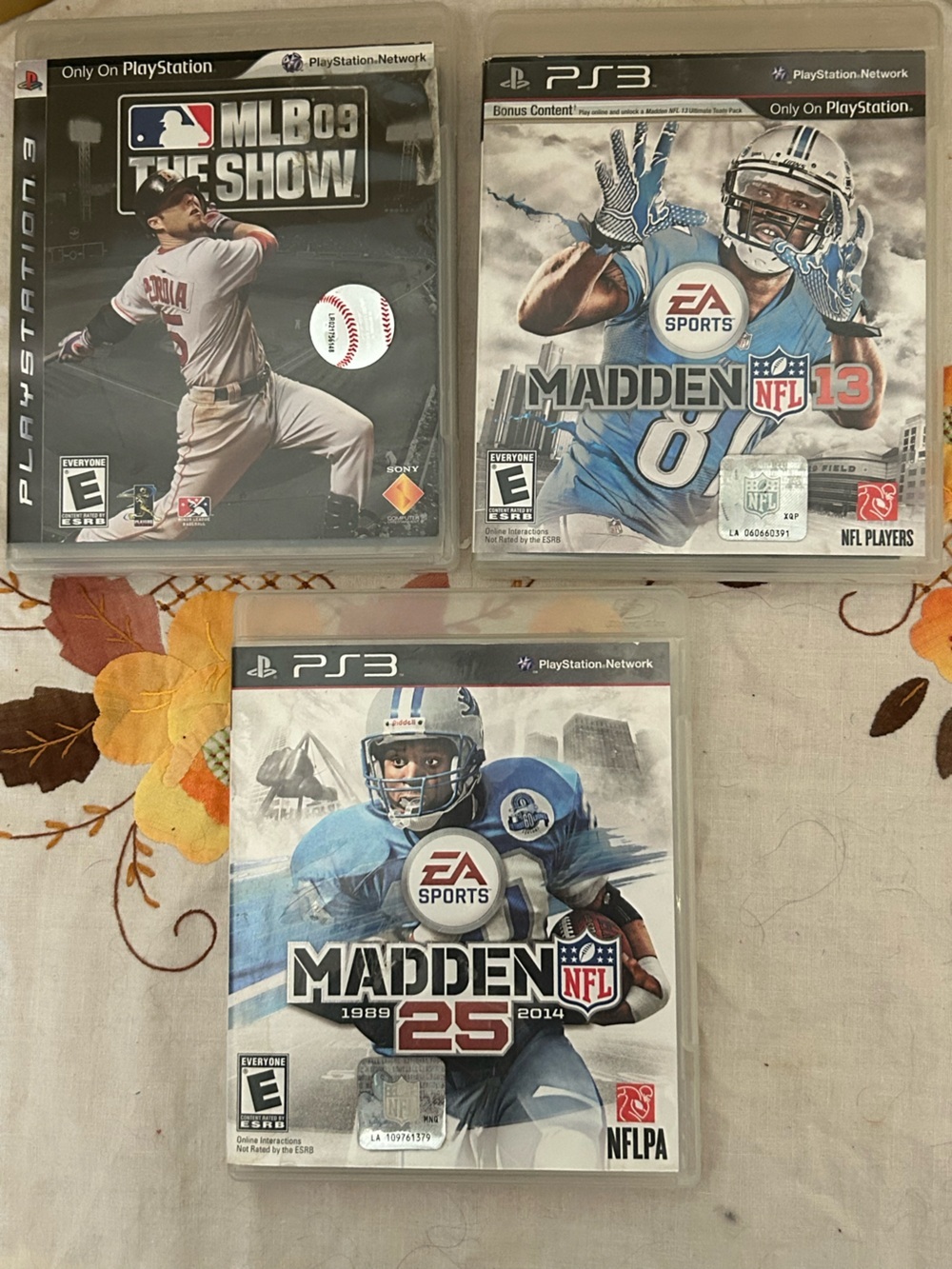 PS3 Games 3 Playstation 3 Games NFL/MLB Not Tested